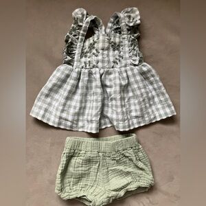 Bonnie Baby Sage Green Outfit Set _ 3-6 Months